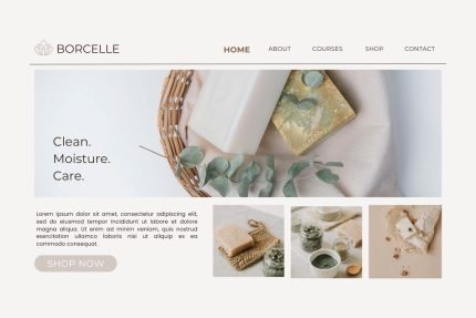 Borcelle Natural Skincare Essentials Template