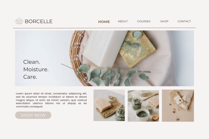 Borcelle Natural Skincare Essentials Template