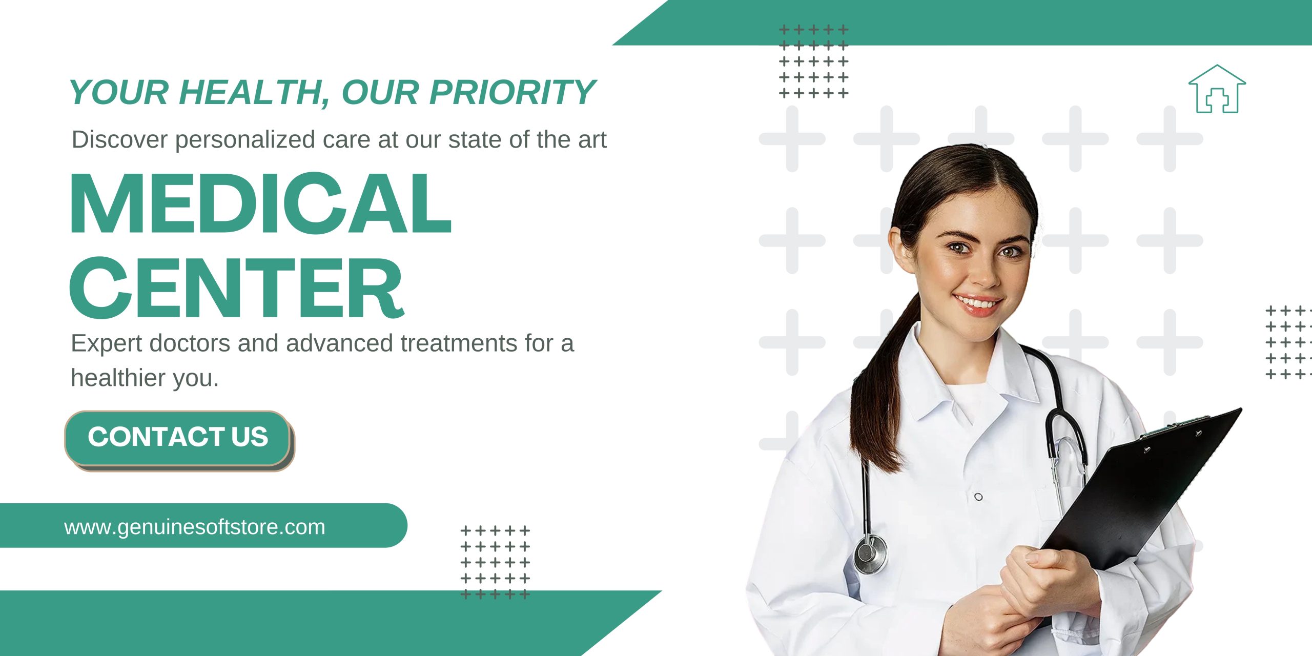 Modern Medical Center Banner Design for Clinics